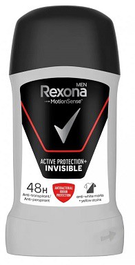 Rexona Stick 50ml Active protect invisib | Kosmetické a dentální výrobky - Pánská kosmetika - Deodoranty - Tuhé deo a roll-on